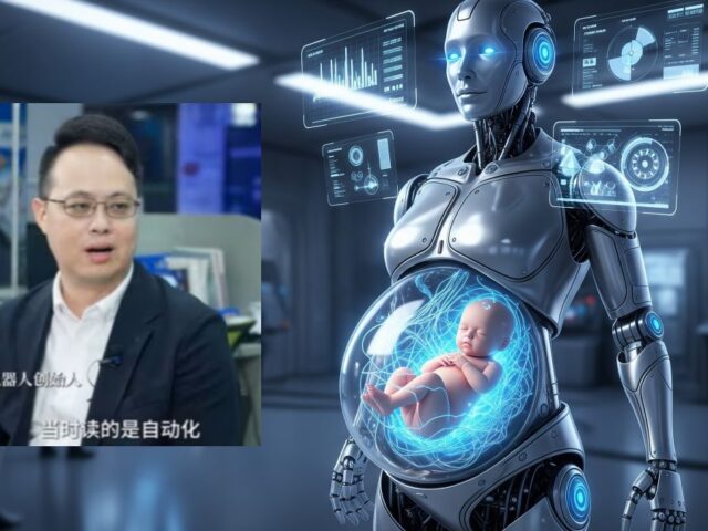 China anuncia el primer robot humanoide embarazado, capaz de criar un embrión humano y dar a luz