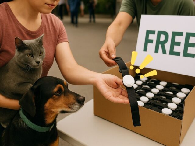 Regalan miles de collares inteligentes tipo AirTag para la geolocalización rápida de perros y gatos en caso de pérdida
