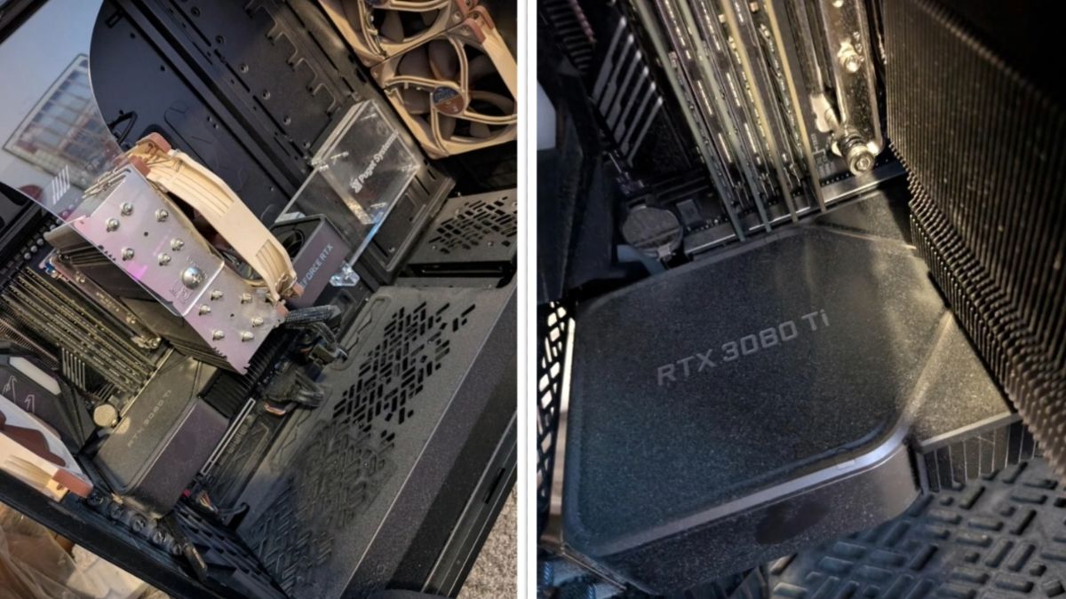 Paga 23 dólares por la torre de un PC y en su interior descubre un monstruo con CPU de 24 núcleos y RTX 3080 Ti