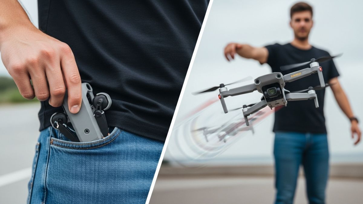 Este dron de bolsillo es capaz de estabilizarse y volar incluso cuando se lanza a toda velocidad como si fuera una piedra