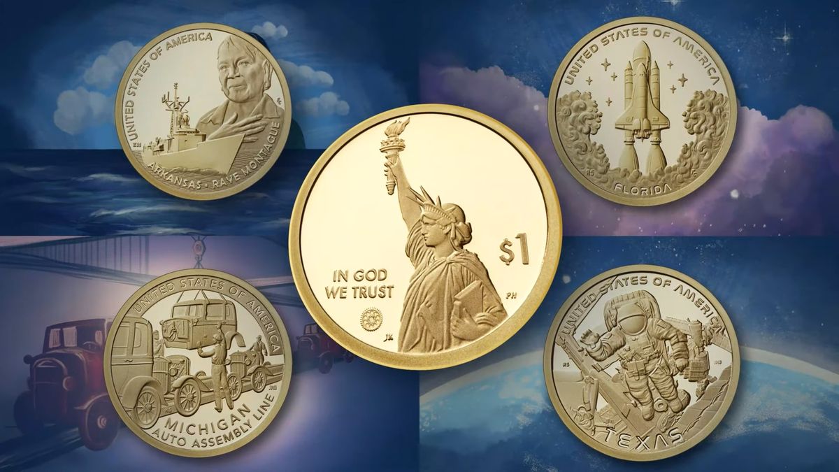 Se presenta la moneda de un dólar que homenajea a Steve Jobs