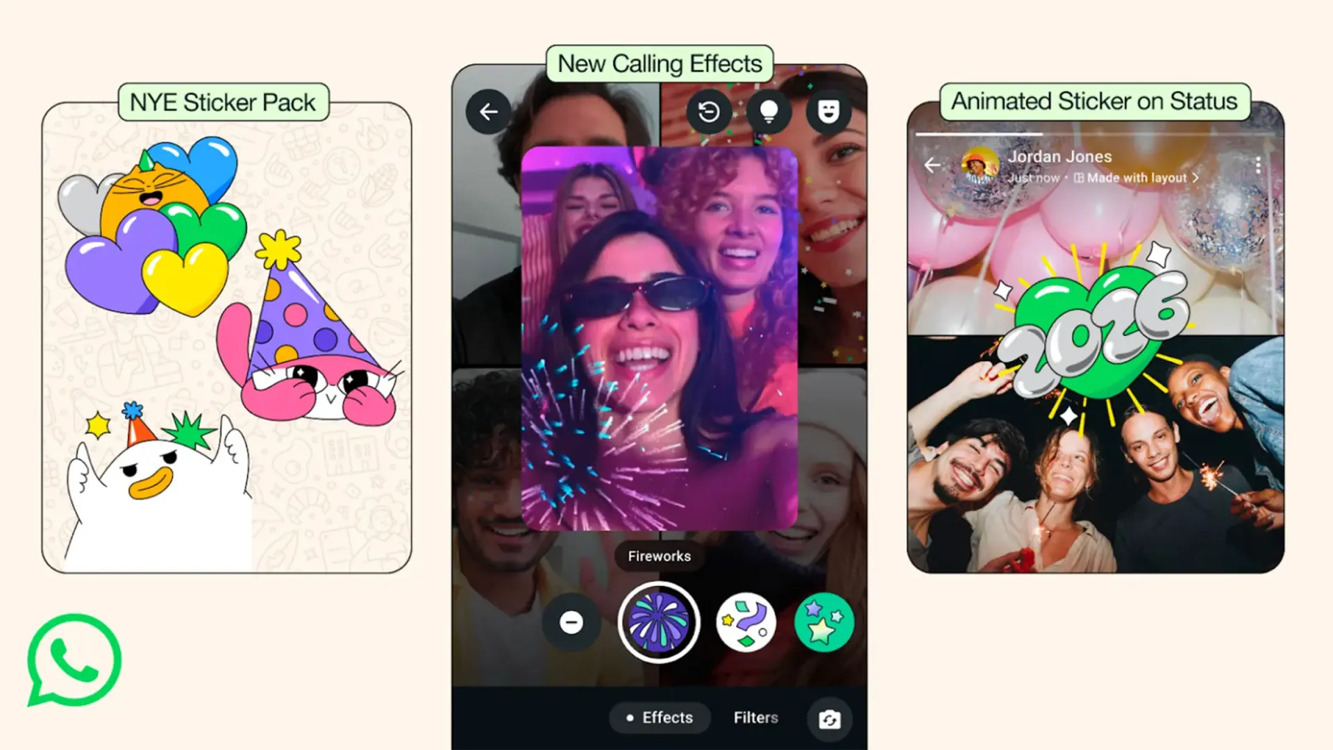 WhatsApp se pone festivo: su última actualización estrena stickers animados y confeti para recibir 2026