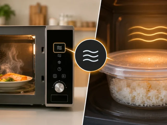 El icono de las «tres olas» en tu microondas: la función desconocida para que la comida no te quede reseca