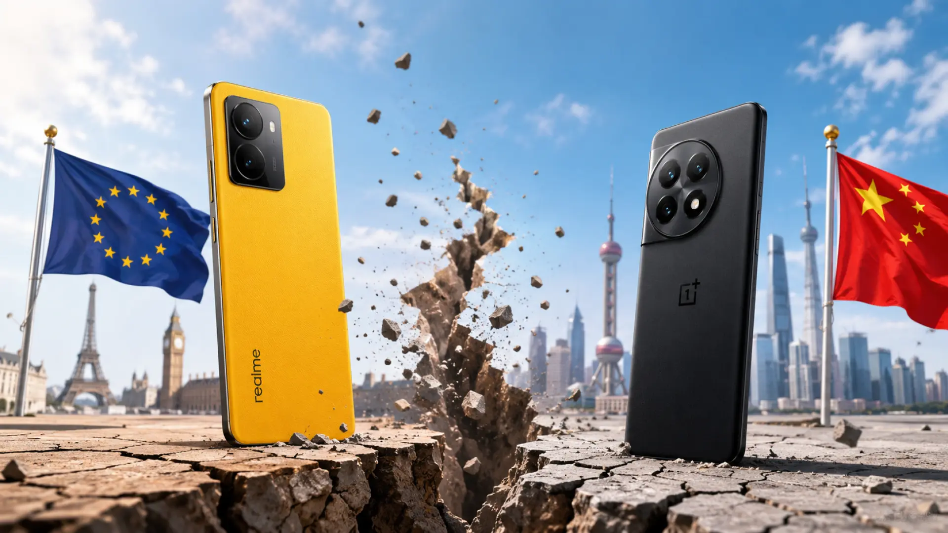 Terremoto en las marcas chinas: Realme se mantendrá solo en Europa e India, mientras OnePlus sale de Occidente