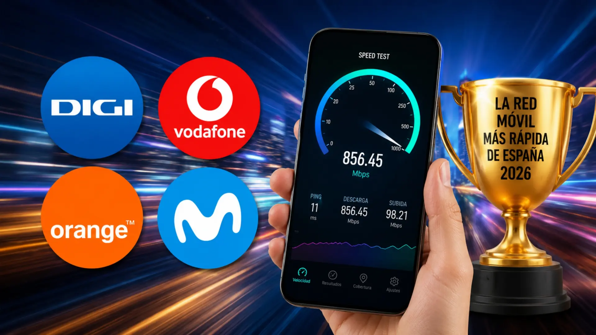 Ni DIGI ni Vodafone: esta es la operadora con la red móvil más rápida de España en 2026