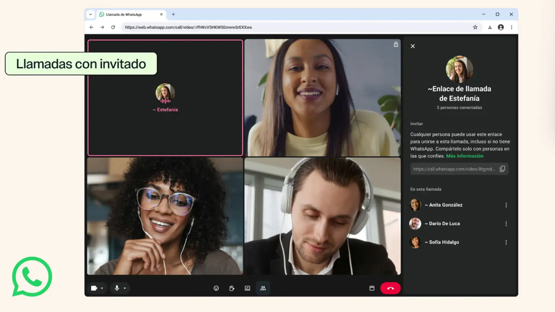 WhatsApp ya permite hacer videollamadas gratis sin tener cuenta ni instalar la aplicación